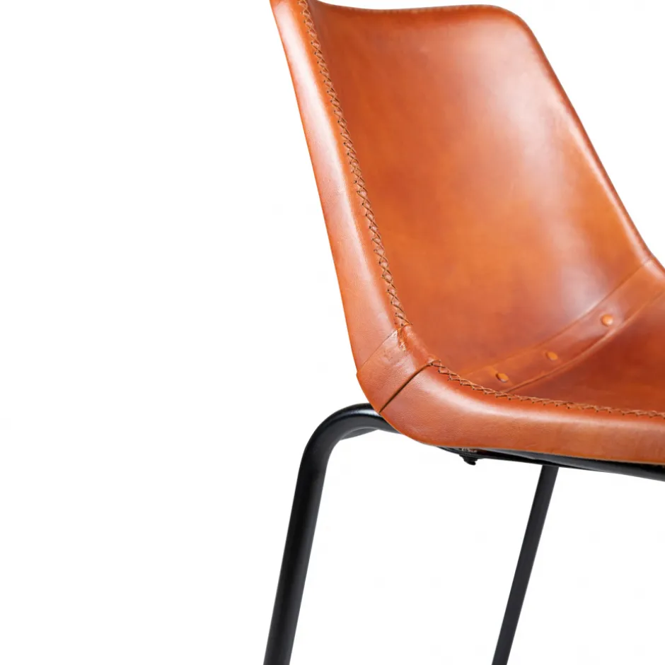 Sittmöbler|Stolar|Vintage Stol - Läder/Järn