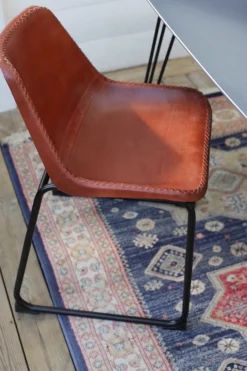 Sittmöbler|Stolar|Vintage Stol - Läder/Järn