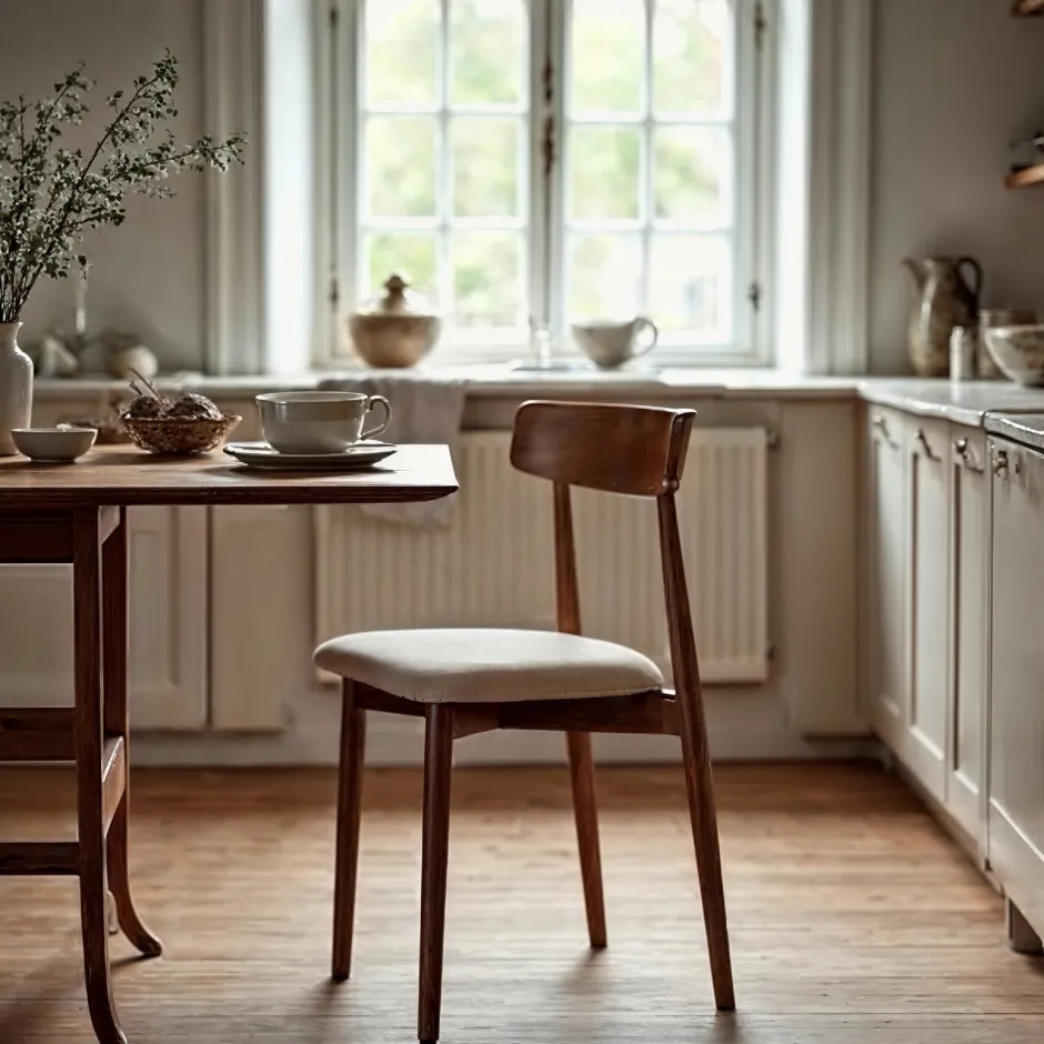 Sittmöbler|Stolar|Reforma Stol 'Ystad' - Valnöt/beige