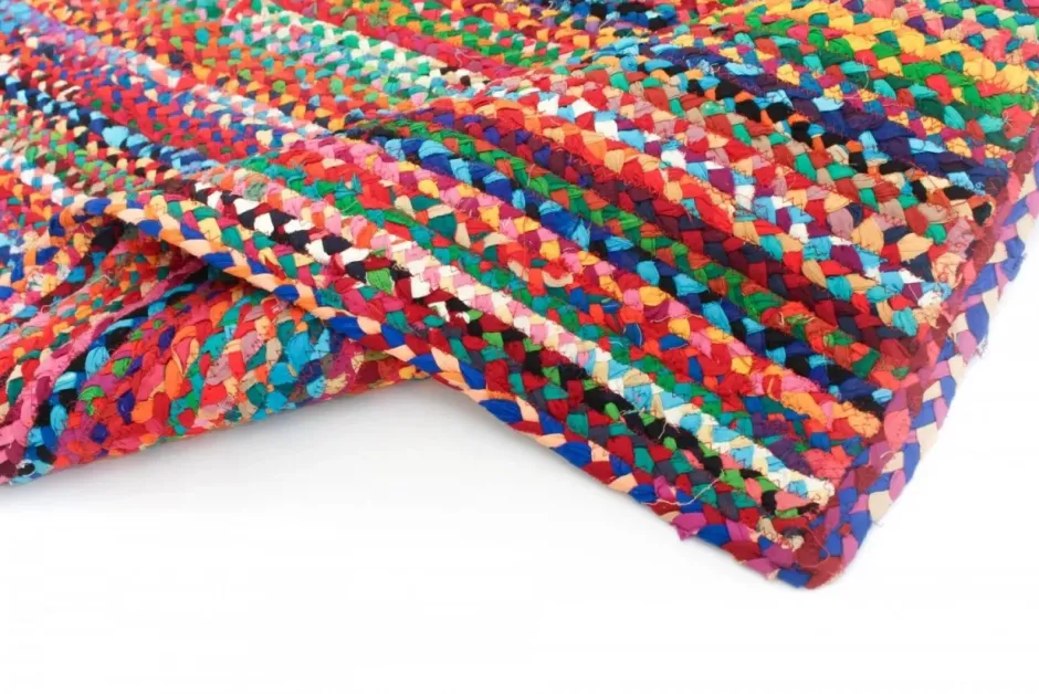 Mattor|Vävda Mattor|Reforma x Trendcarpet Trasmatta 'Flätan' - Multi
