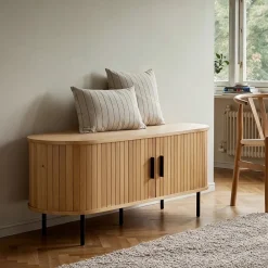 Hyllor & Förvaring|Tv-Bänkar|Reforma Tv bänk 'Holmvik' - Natur/Svart
