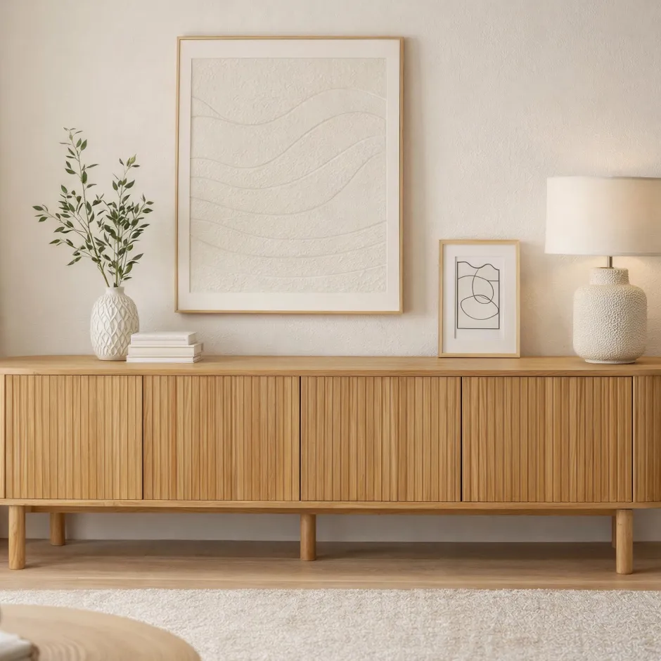 Hyllor & Förvaring|Tv-Bänkar|Reforma Tv-bänk 'Myshult' 200x55cm - Natur