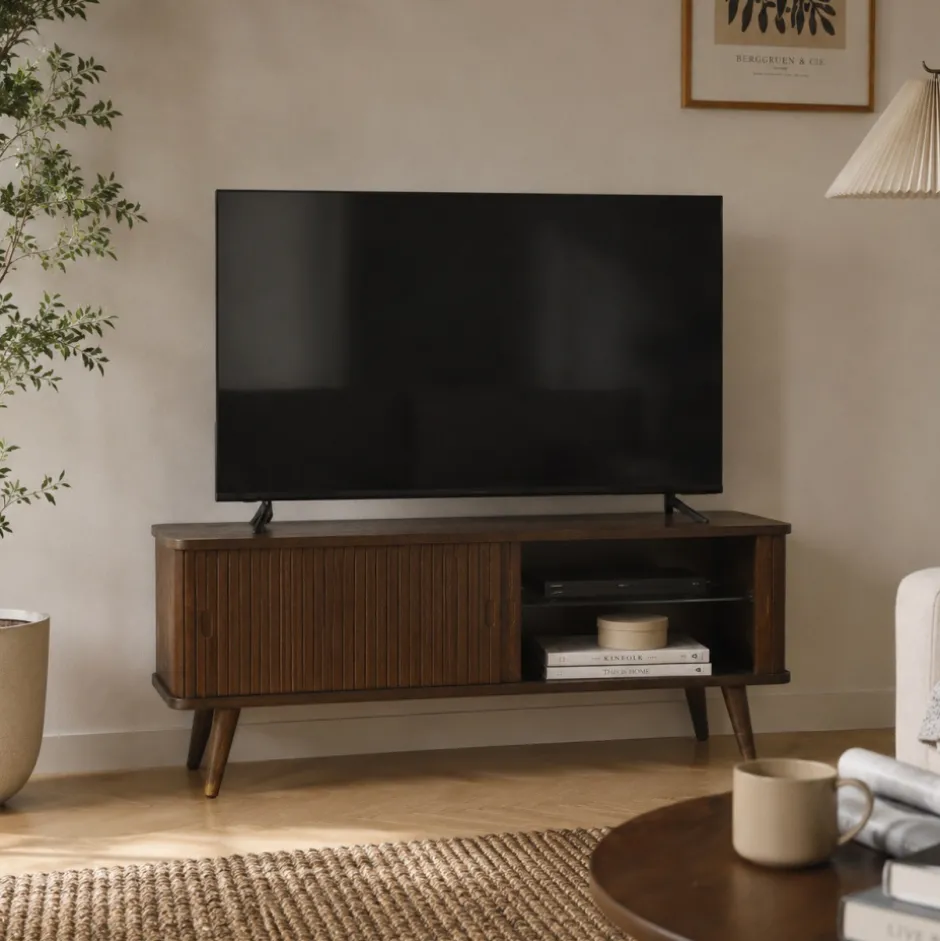 Hyllor & Förvaring|Tv-Bänkar|Reforma Tv-Bänk 'Vento' 120 cm - Valnöt