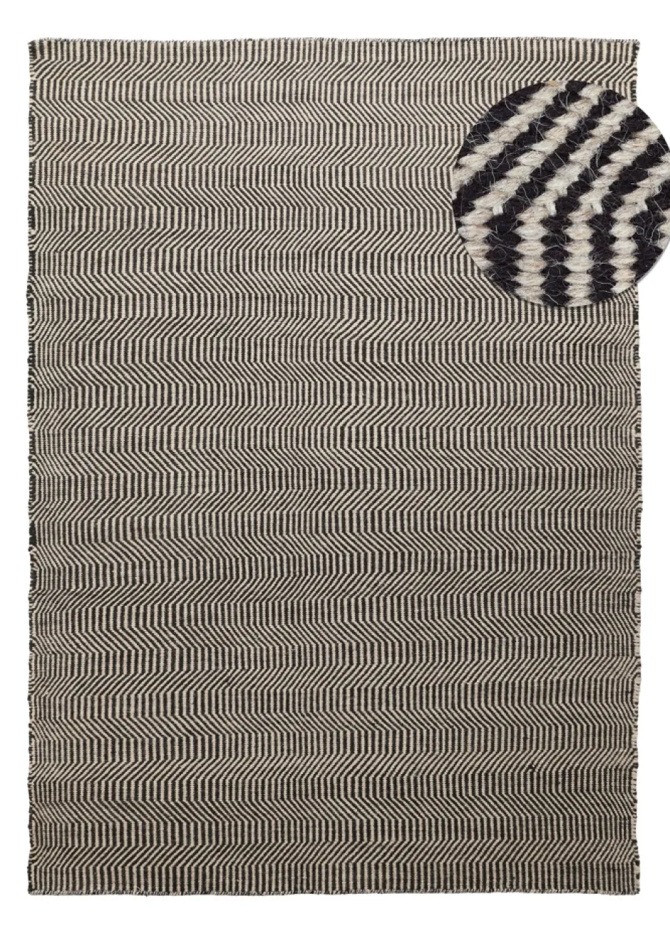 Vävda Mattor|Ullmattor|Reforma x Trendcarpet Ullmatta 'Larkana' - Beige/svart