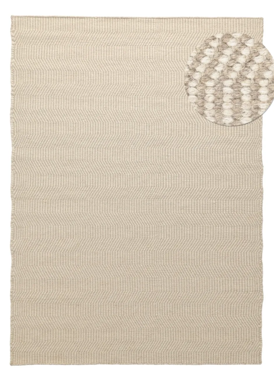 Vävda Mattor|Ullmattor|Reforma x Trendcarpet Ullmatta 'Larkana' - Beige/vit