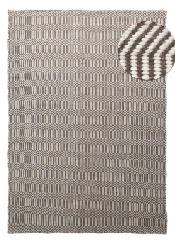 Vävda Mattor|Ullmattor|Reforma x Trendcarpet Ullmatta 'Larkana' - Brun/vit