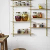 Arbetsrum|Vardagsrum|Madam Stoltz Vägghylla 'Wooden shelves' - Mässing/natur