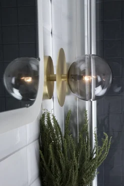 Sovrum|Vägglampor|Globen Lighting Vägglampa 'Art Deco' - Rökfärgad