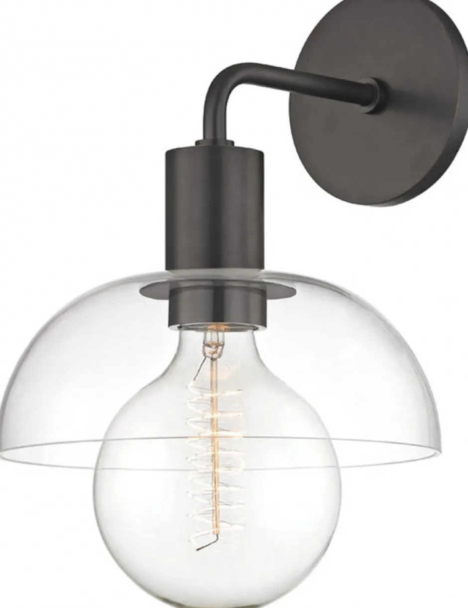 Sovrum|Vägglampor|Fair Glare Vägglampa 'Glass Shade' - Svart