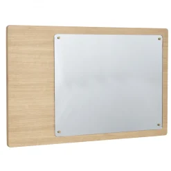 Dekoration|Speglar|Hübsch Väggspegel med magneter 'Split' 80x50cm - Ek