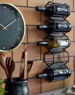 Dekoration|Övrig Dekoration|Nordal Vinställ 'Wine' - Järn/Svart
